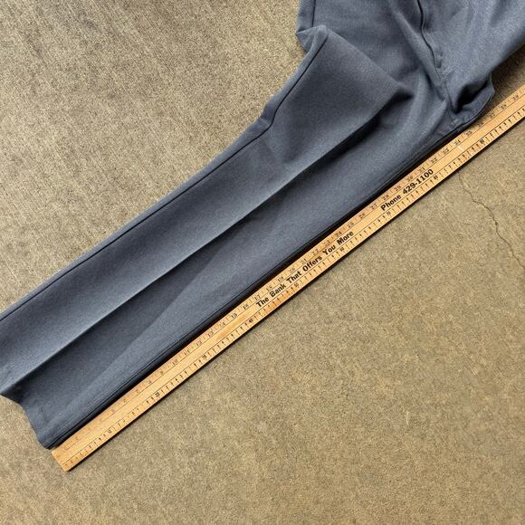 VTG 80s Levi's 517 Gray Sta Press Boot Cut Polyester Dress Pants White Tab 36x34 - Picture 7 of 12